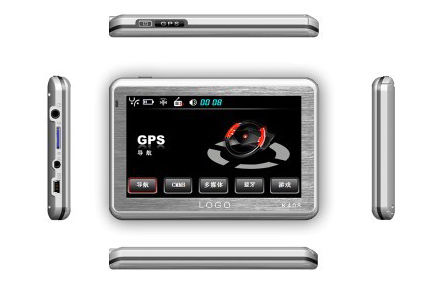 4.3 pulgadas GPS de coche portátil navegación V4307 soporte DVB-T, FM, BT, AVIN, mp3/mp4, Ebook, Photo Viewer,