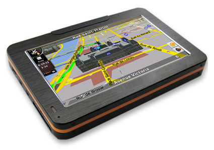 4.3 pulgadas GPS de coche portátil V4302 con Bluetooth y AV-IN